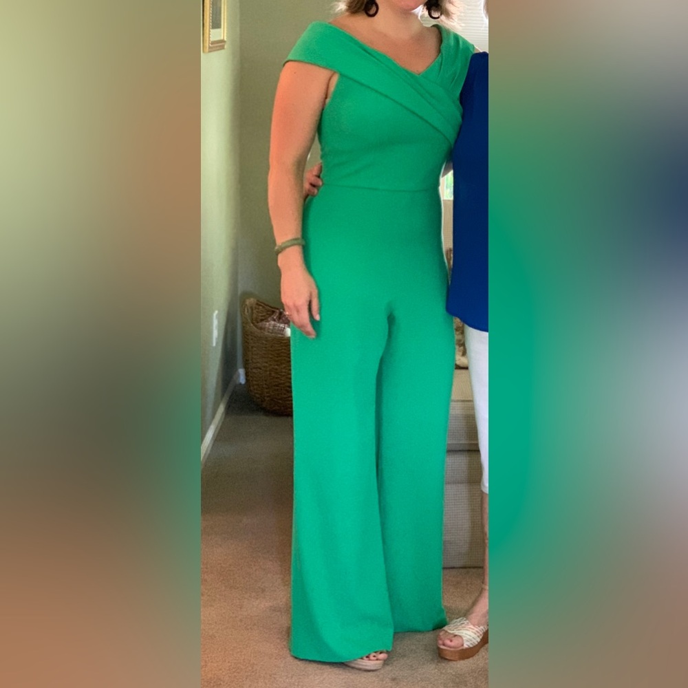 Alice+Olivia Green Kate Jumpsuit, EUC, only worn 1x, size 8
